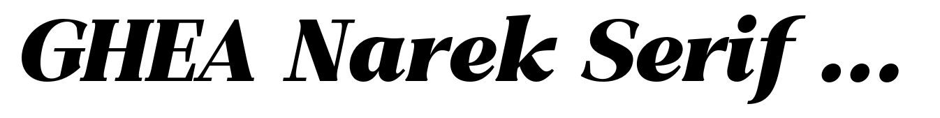 GHEA Narek Serif Heavy Italic